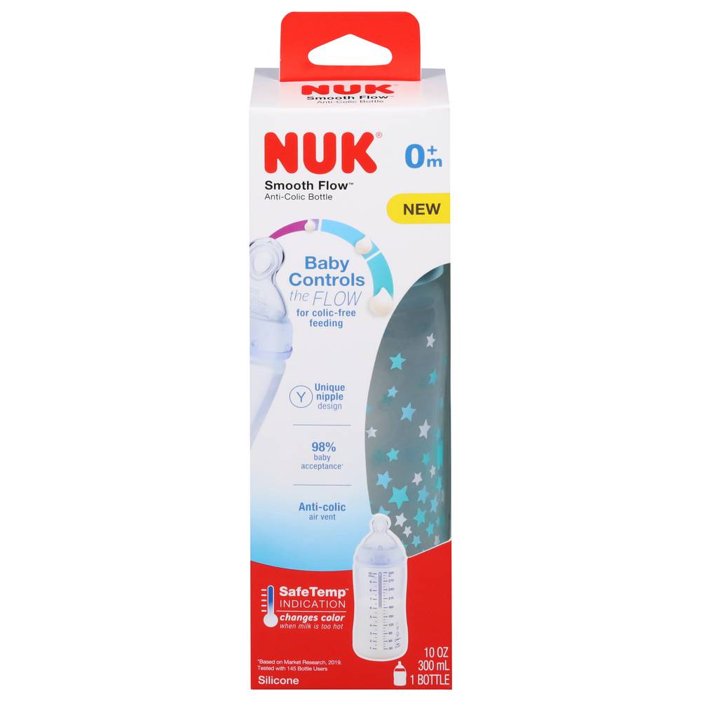 NUK Smooth Flow 0+m Silicone Anti-Colic Bottle