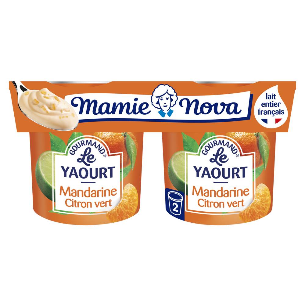 Mamie Nova - Yaourt aux fruits gourmand (mandarine - citron - vert)