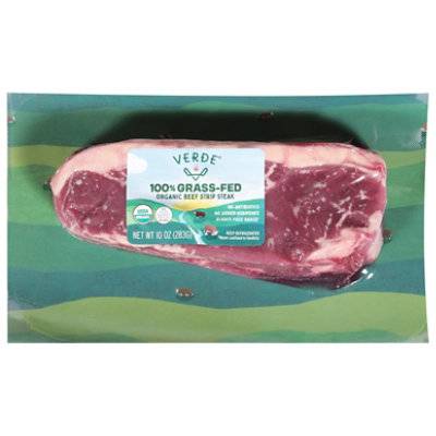 Verde Organic Grass Fed Beef Strip Steak