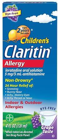 Claritin Children's Grape Taste Allergies Relief Syrup (4 fl oz)