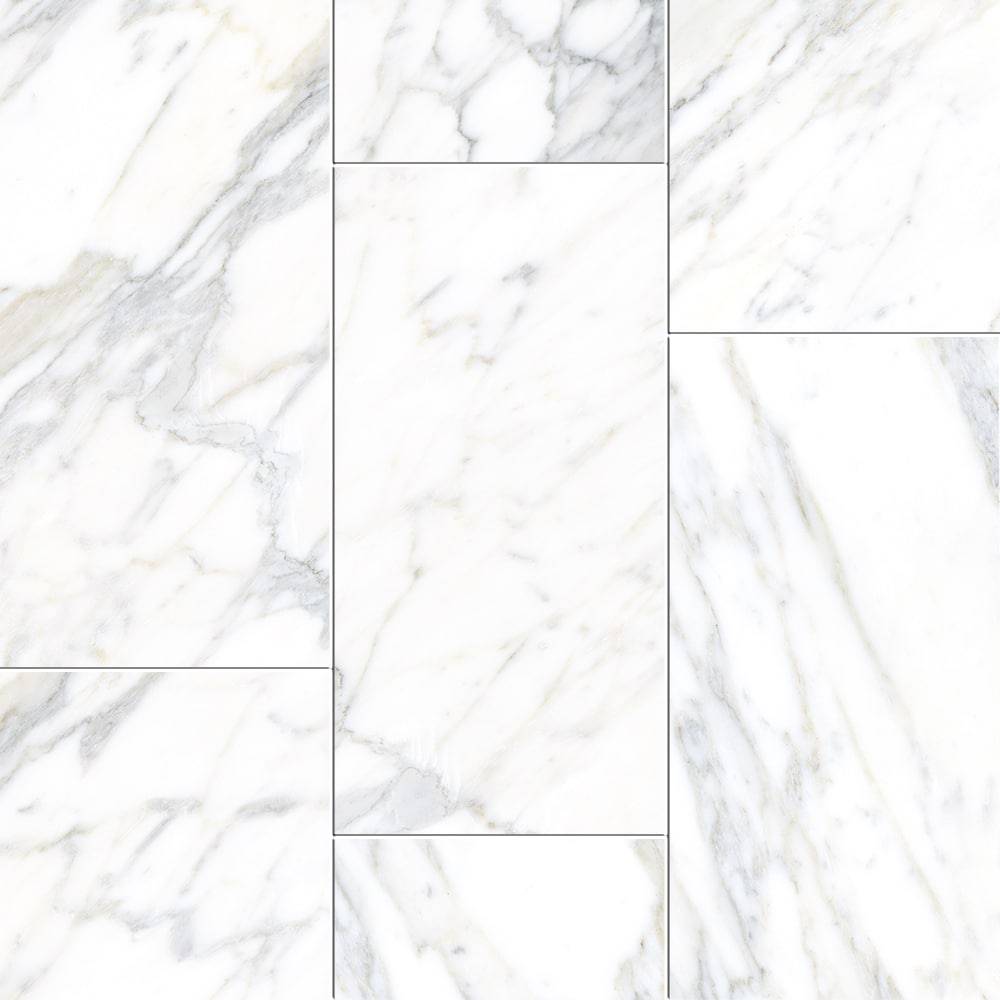 allen + roth Arabescato Gold 12-in x 24-in Matte Porcelain Marble Look Floor and Wall Tile (1.92-sq. ft/ Piece) | 1100737