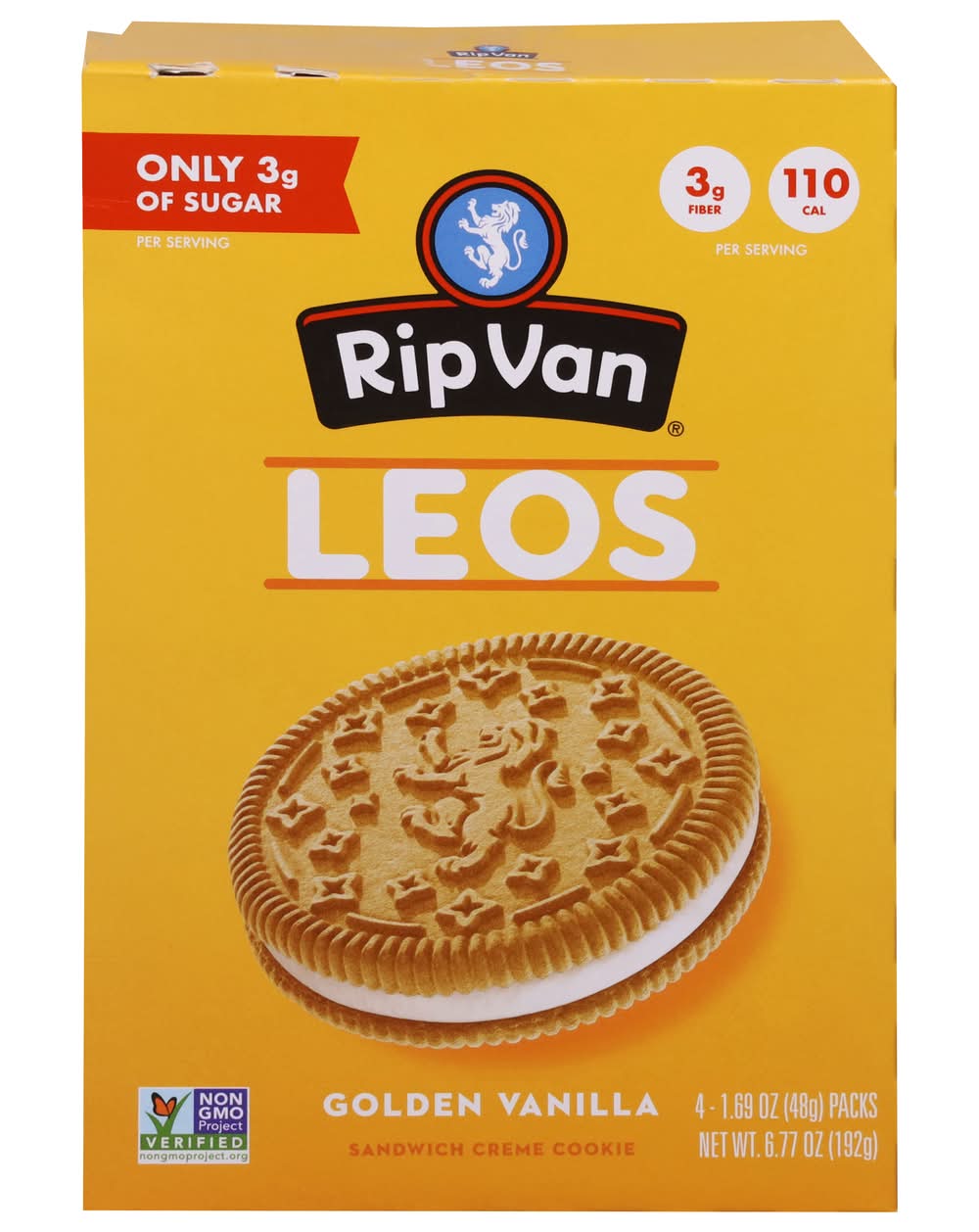 Rip Van Leos Sandwich Creme Cookies, Vanilla (1.69 oz, 4 ct)