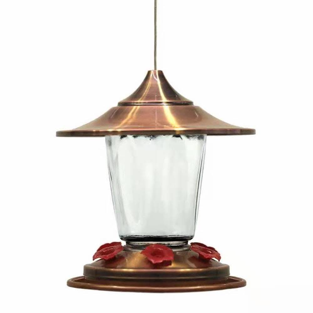 Style Selections Glass Hanging Nectar Hummingbird Feeder- 28-oz | HB911