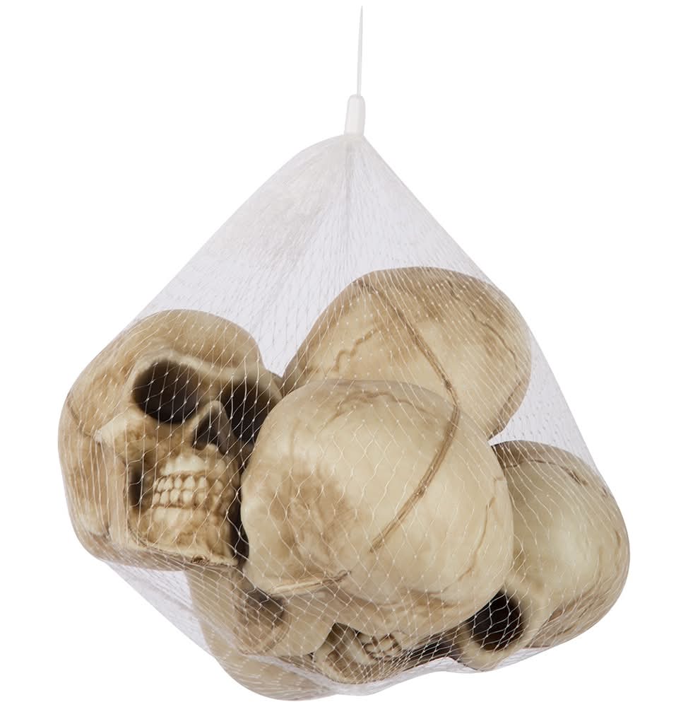 Haunted Living 9-in 5-Count Bag of Skulls