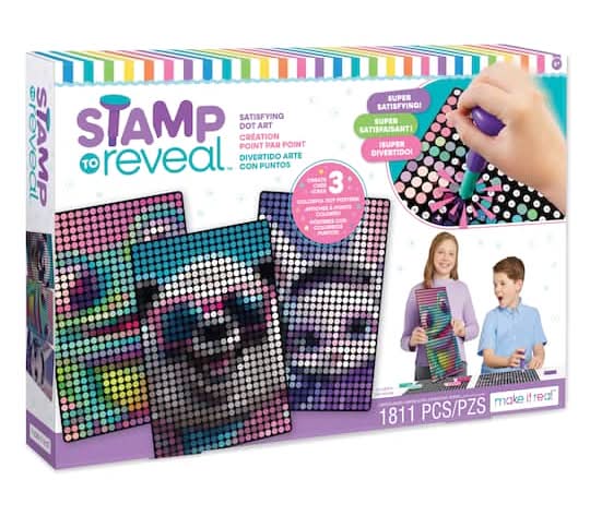 Make It Real Stamp To Reveal Diy Dot Art Kit 6+ Years (1811 ct)