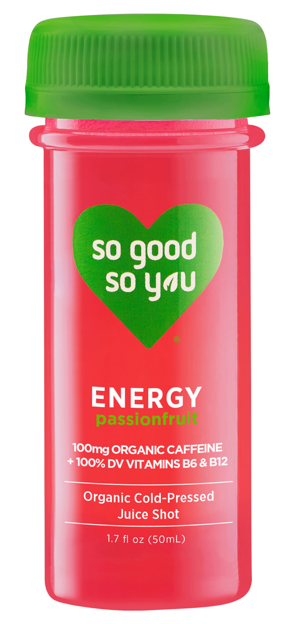 So Good So You Energy Cold Pressed Probiotic Juice Shot, Passionfruit (1.7 fl oz)