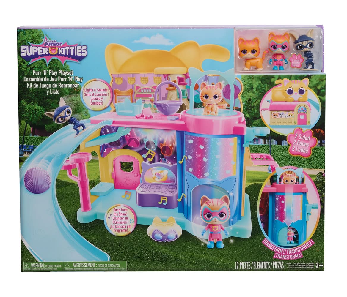 Disney Junior Super Kitties Purr N Play Playset 3+ Years (12 ct)