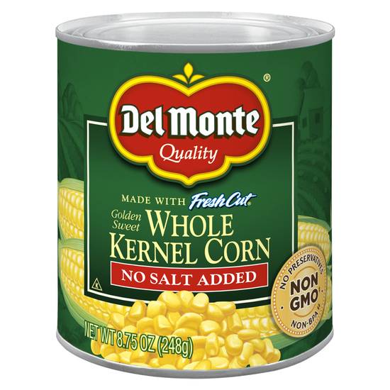 Del Monte Whole Kernel Corn Golden Sweet No Salt Added