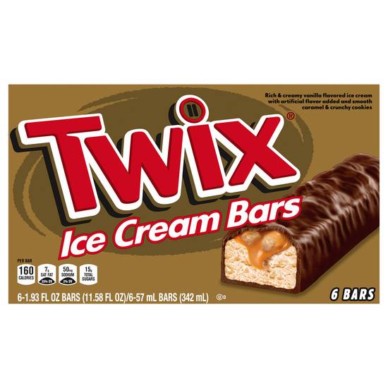 Twix Vanilla Ice Cream Bars (6 ct)