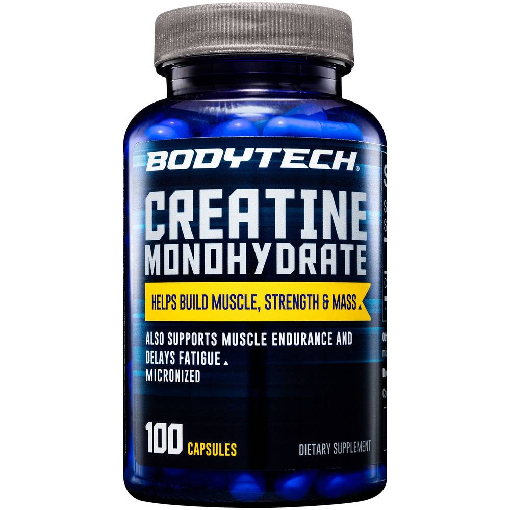 BodyTech Pure Creatine Monohydrate Capsules (100 ct)