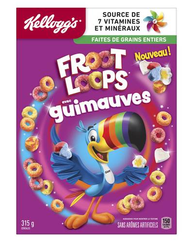 Kellogg's céréales à la guimauve fruit loop - froot loops marshmallow breakfast cereal (315 g)