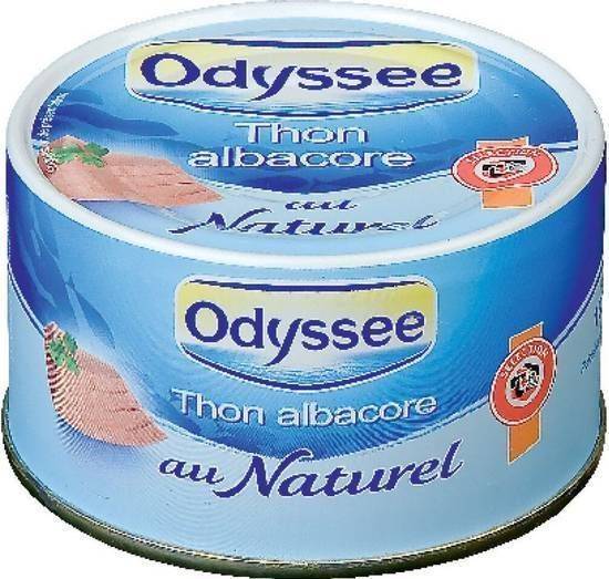 Thon albacore en tranches au naturel - odyssee - 132g