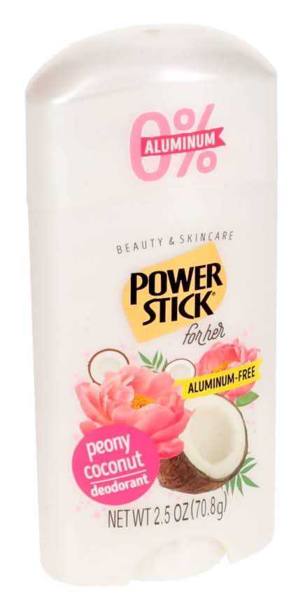 Power Stick For Her Beauty & Skin Care Deodorant, Peony Coconut (2.5 oz)