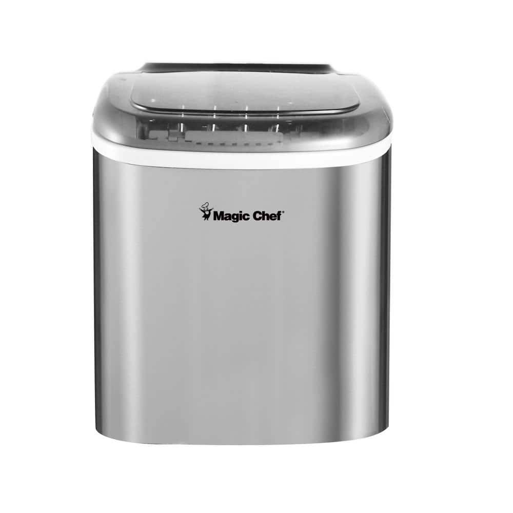 Magic Chef 27 Lbs. Bullet Ice Countertop Ice Maker In Stainless Steel