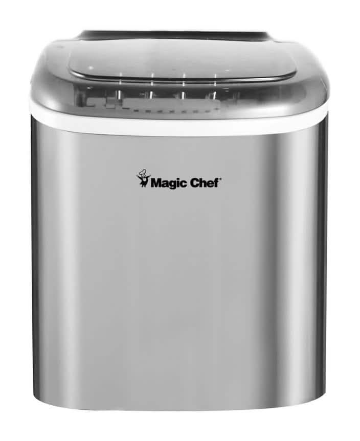 Magic Chef 27 Lbs. Bullet Ice Countertop Ice Maker In Stainless Steel