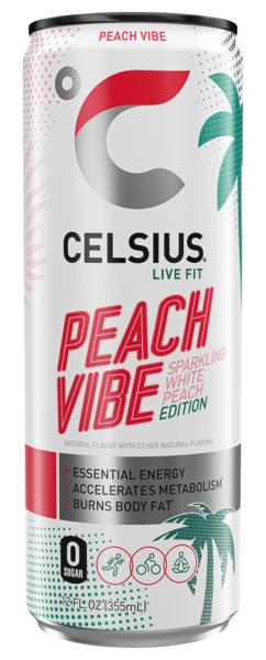 Celsius Peach Vibe 12oz