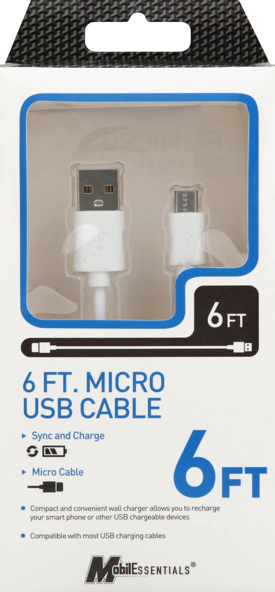 Mobilessentials 6 ft Micro Usb Cable (1 ct)