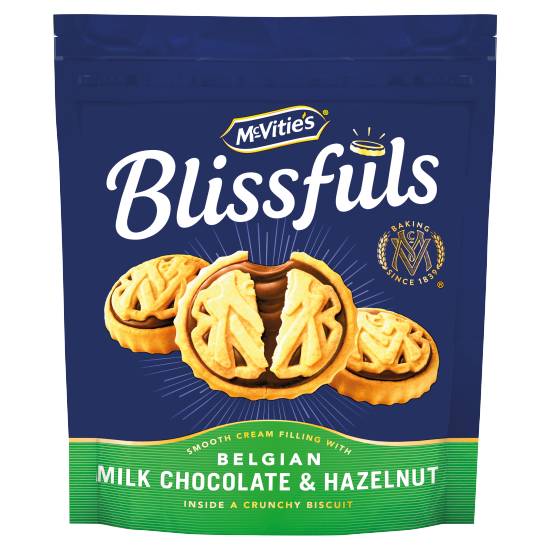 Mcvitie's Blissfuls Belgian Milk Chocolate & Hazelnut 172g