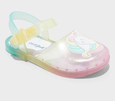 Toddler Lainey Unicorn Jelly Sandals - Cat & Jack™ 10T: Adjustable Strap, Non-Marking Outsole