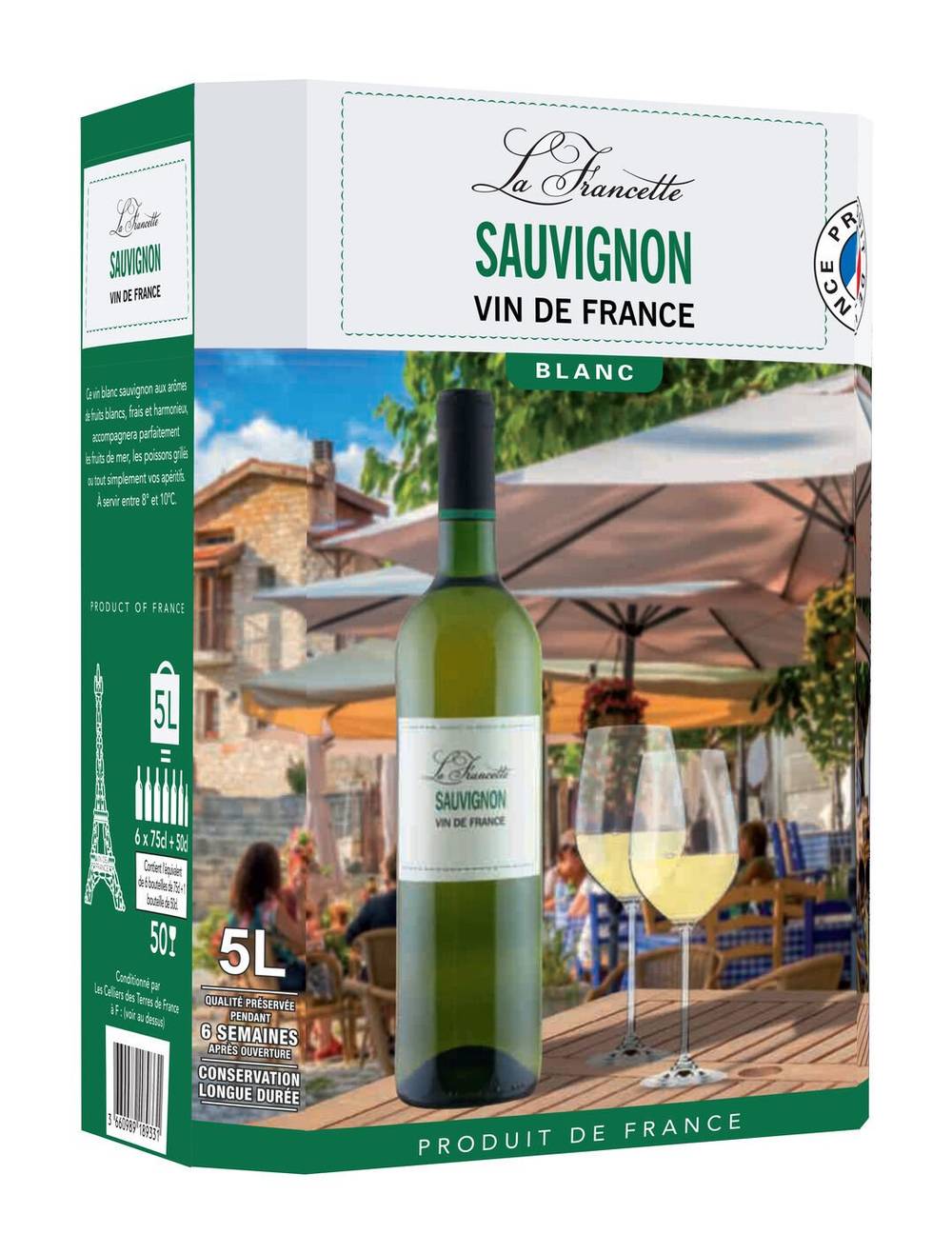 La Francette - Sauvignon vin blanc (5L)