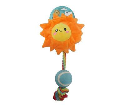 Sunflower & Tennis Ball Rope Dog Toy