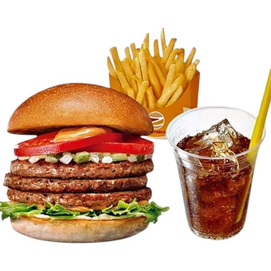 【セット】トリプル絶品ビーフバーガー Triple ZEPPIN(Supreme) Beefburger Set