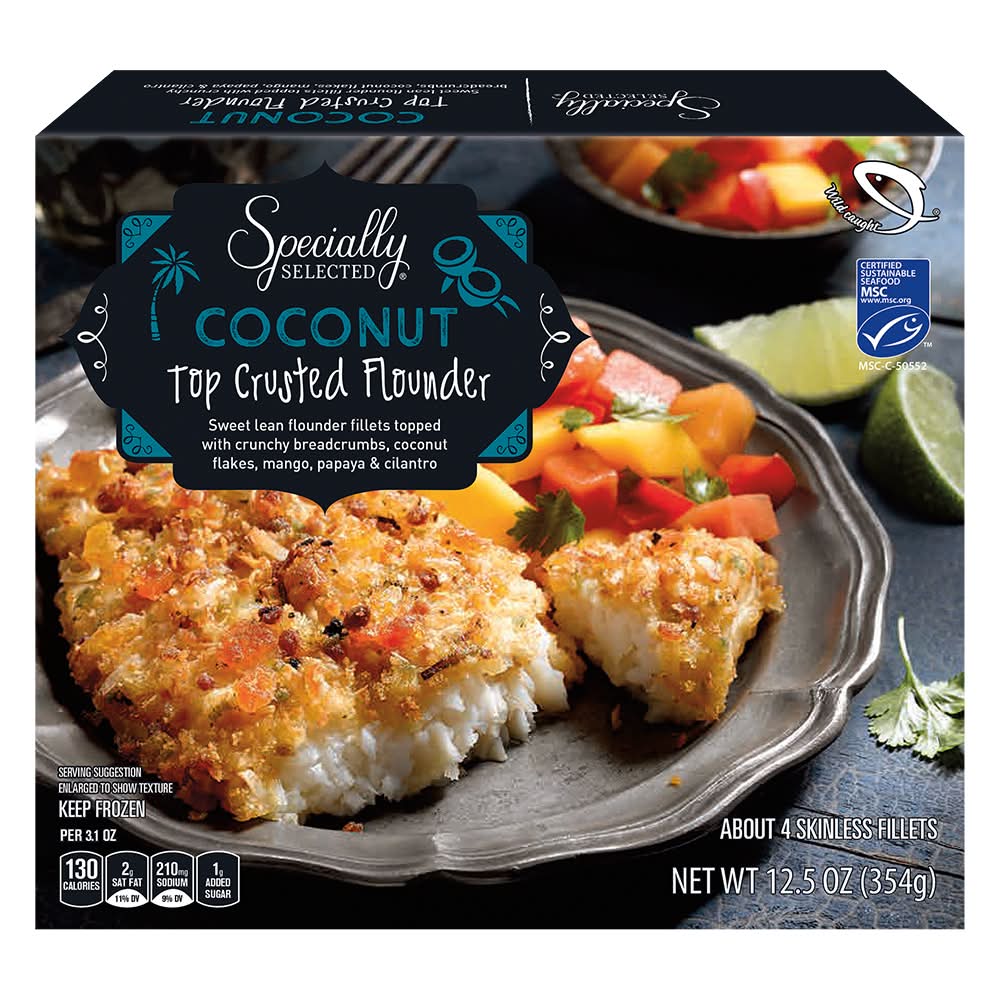 Specially Selected Coconut Top Crusted Flounder