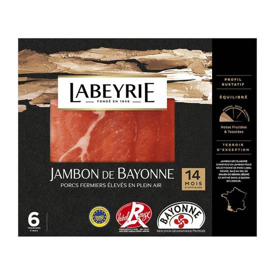 Jambon de Bayonne IGP Label Rouge LABEYRIE 95g