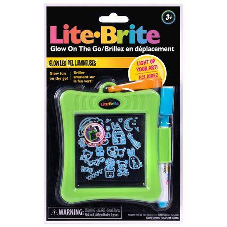 Lite Brite Glow and Go Light Up Your Art Keychain