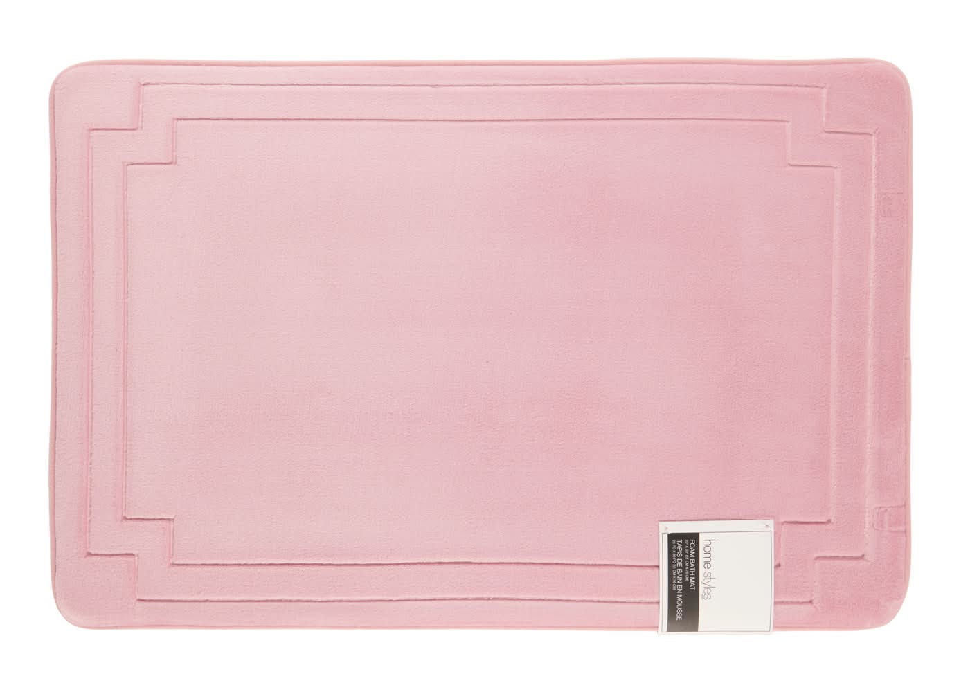 Tapis de bain rond GoodHome Sedna coloris rode nude en polyester 80 cm