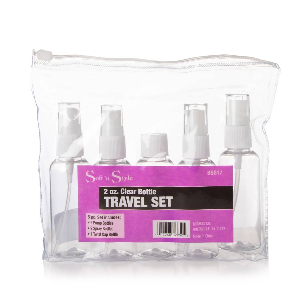 Burmax · Set de botellas para viaje soft 'n style