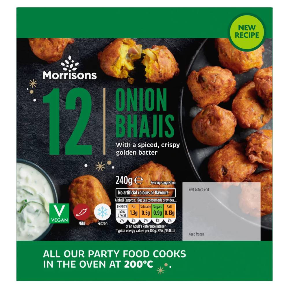 Morrisons 12 Onion Bhajis 240G FROZEN