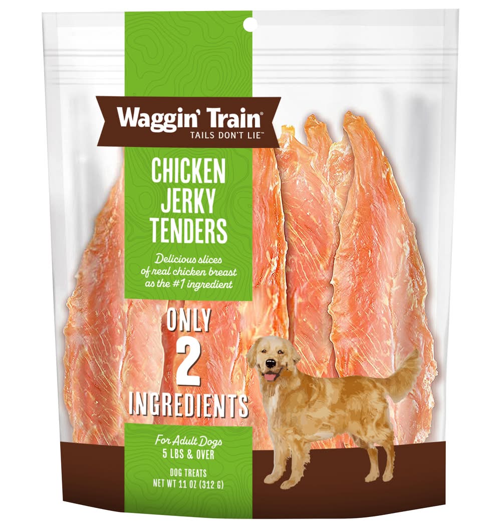 Purina Waggin' Train Delicious Slices Jerky Tenders Dog Treats, Chicken, Adult (11 oz)