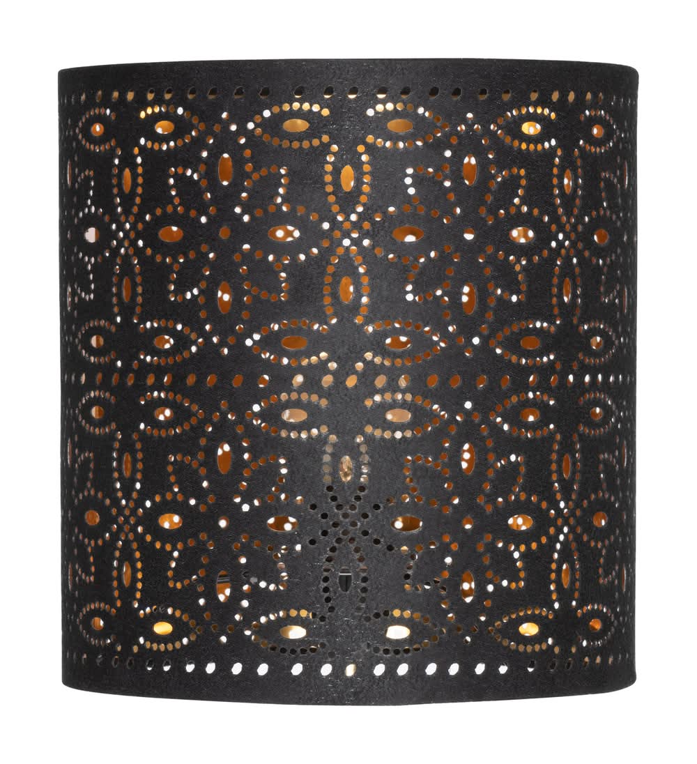 Verve Design 19cm Black And Gold Floral Laser-Cut Lamp Shade