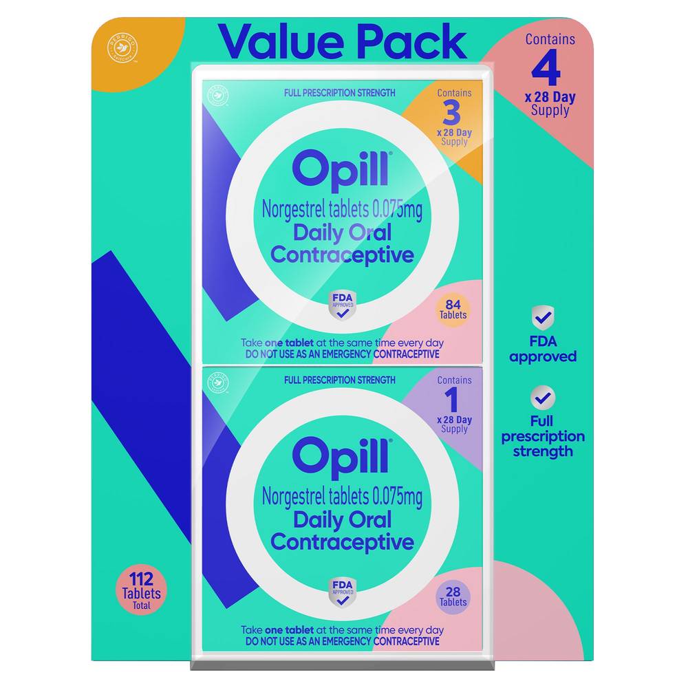 Opill Daily Oral Contraceptive 112 Tablets