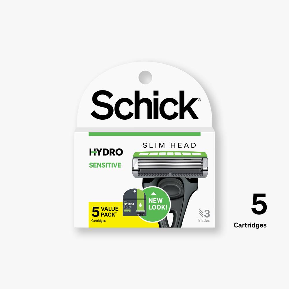 Schick Hydro Sensitive 3-Blade Razor Blade Refills, 5 Ct