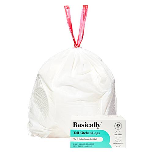 Basically, Mighty Stretch Tall Kitchen Bags (60.9 cm * 63.5 cm)