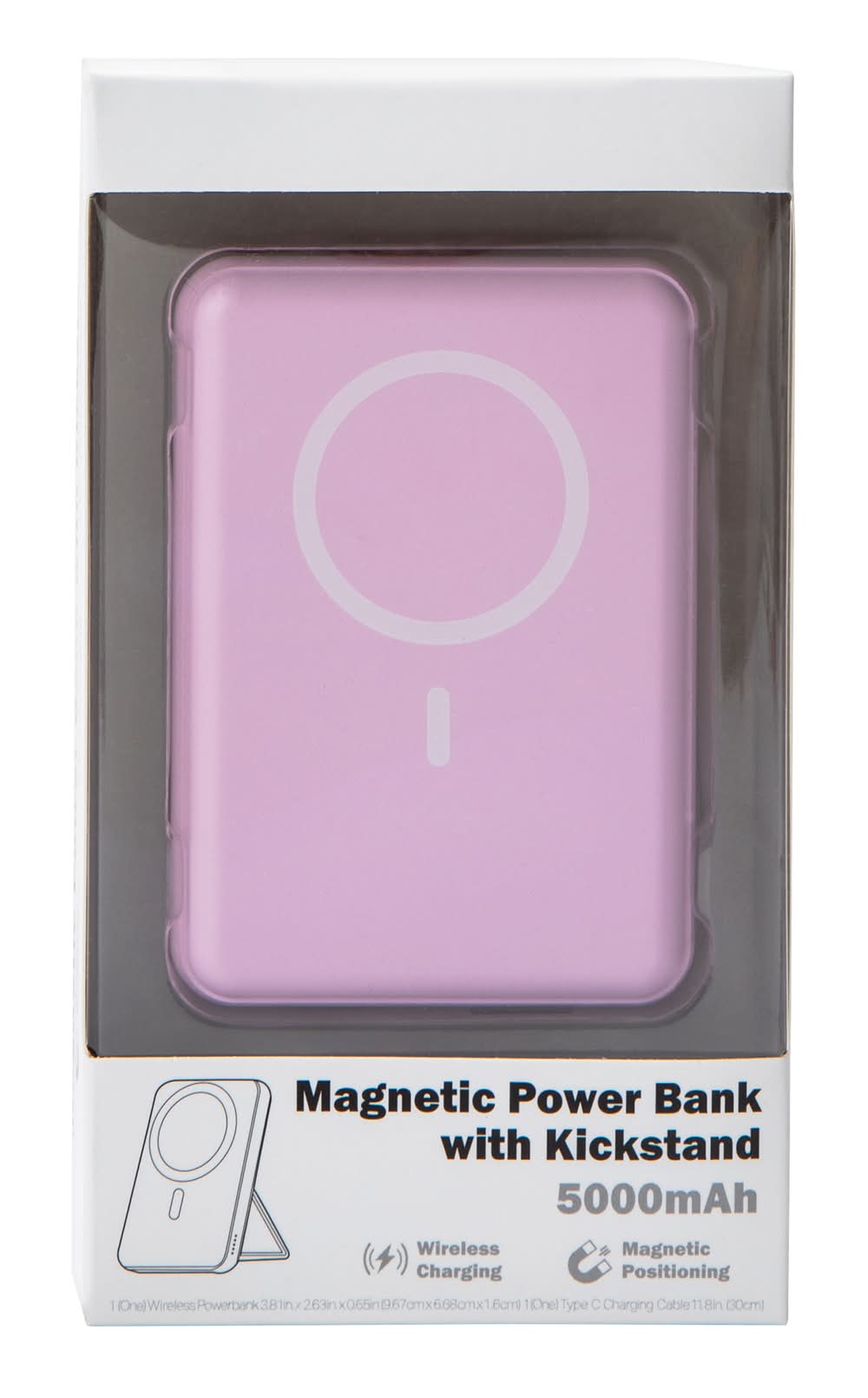 Magnetic Power Bank With Kickstand 5000MAh Purple