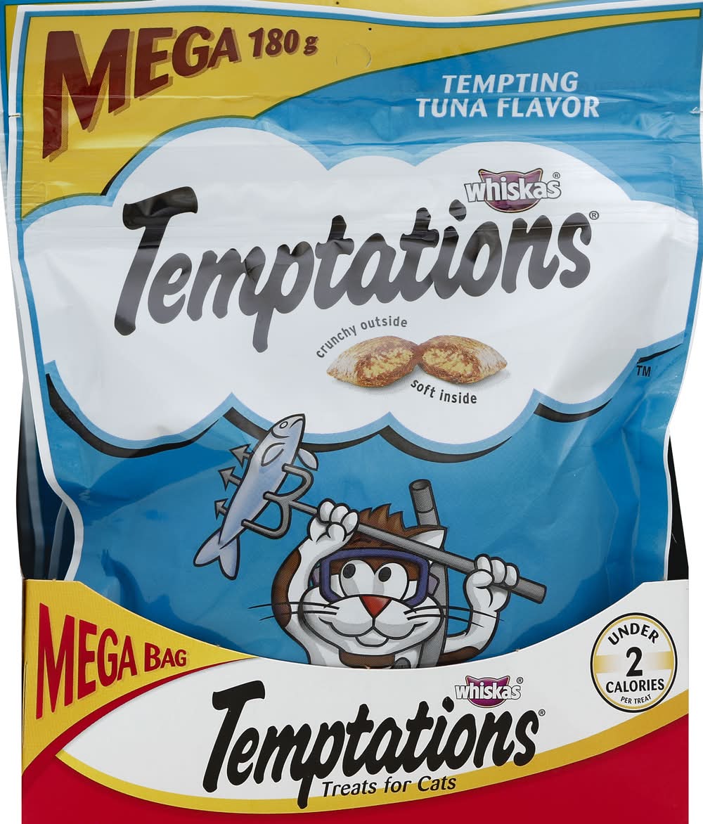 Temptations Mega Crunchy & Soft Treats For Cats, Tempting Tuna (6.35 oz)
