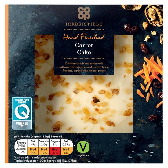 Co-op Irresistible Hand Finished Carrot Cake