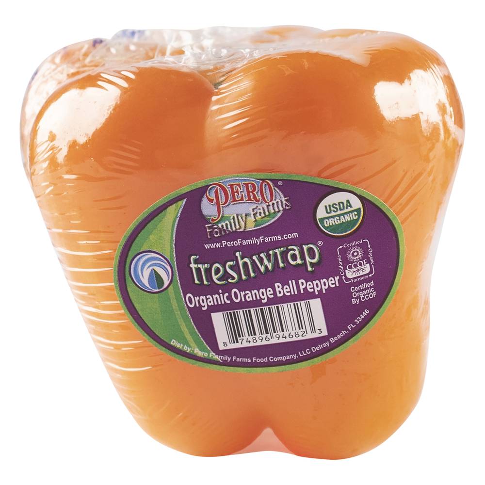 Pero Family Farms Freshwrap Organic Bell Pepper (orange)