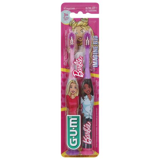 G-U-M Ultra Soft Barbie Toothbrushes 3+ Years (2 ct)