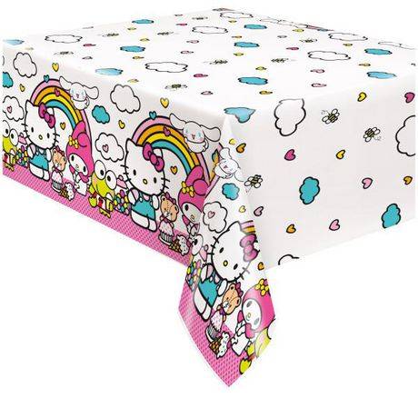 Hello Kitty Rectangular Plastic Table Cover, 54" X 84"