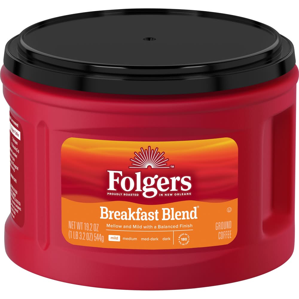 Folgers Ground Coffee, Breakfast Blend (19.2 oz)