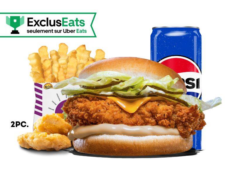 Smoky Chicken Burger + 2 Nuggets Menu