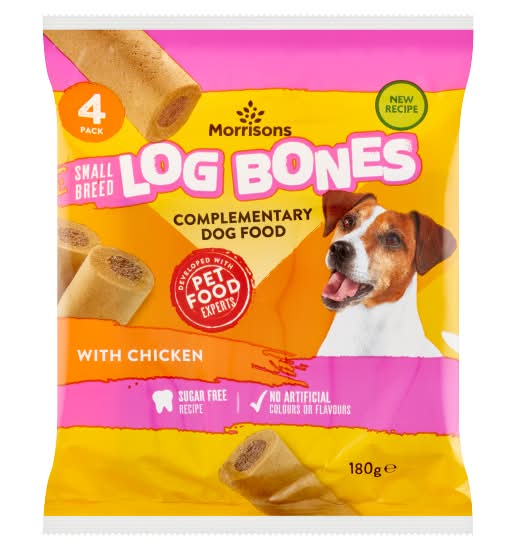 Morrisons Small Breed Log Bones Complementary Dog Food (4 pack)