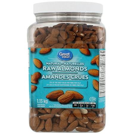 Great Value Natural Raw Almonds (1.1 kg)