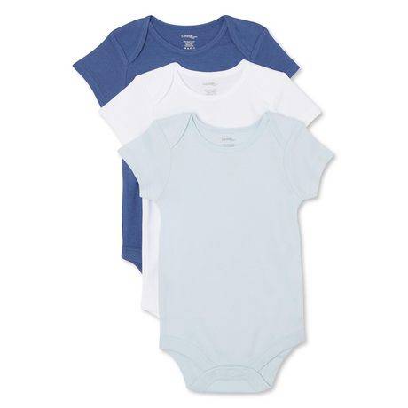 George Baby Boys'' Layette Solid Bodysuits 3-Pack (Color: Blue, Size: 0-3 Months)