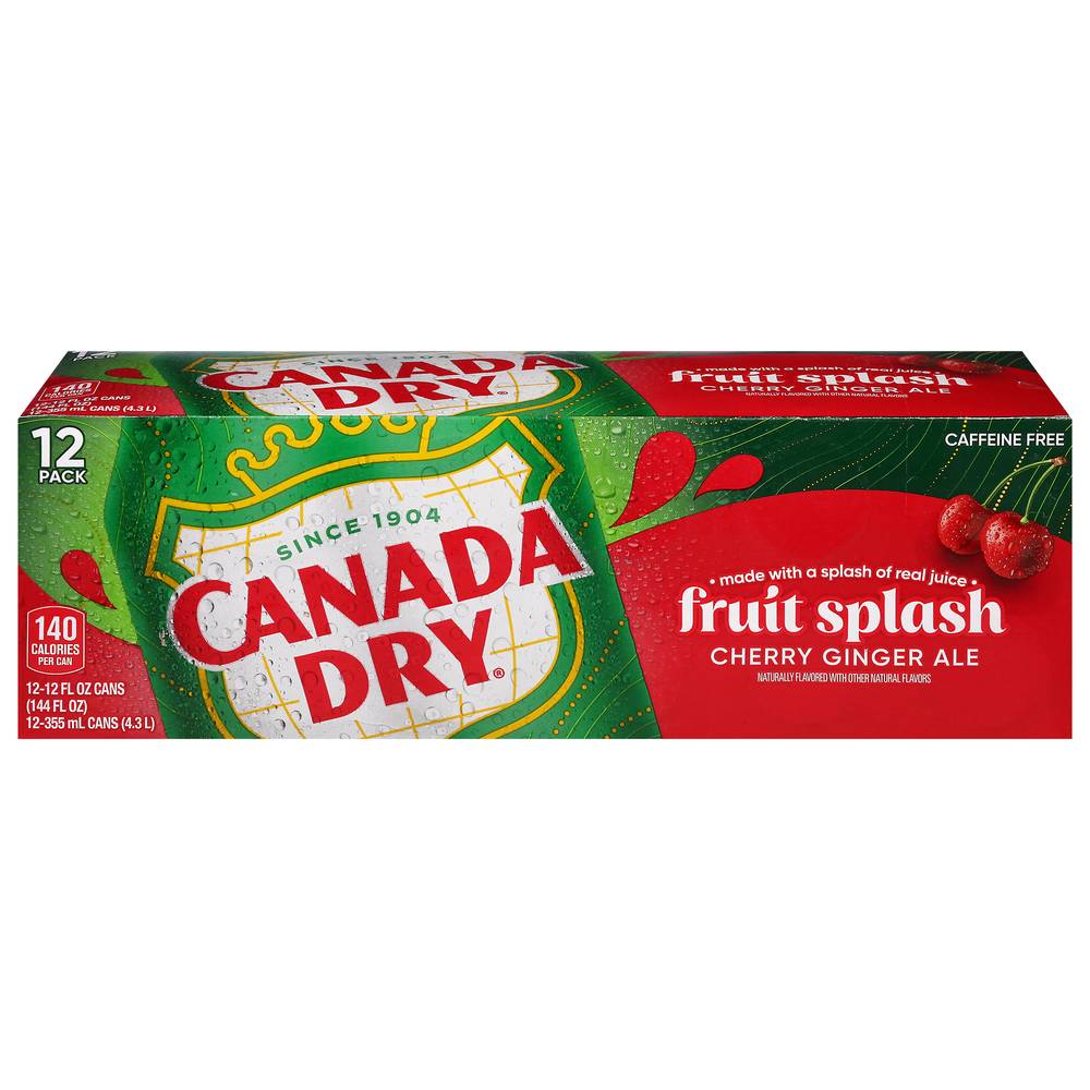 Canada Dry Ginger Ale Soda (12 pack, 12 fl oz) (fruit splash cherry)