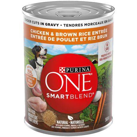 Purina one nourriture en conserve pour chiens one smartblend (368g) - chicken & brown rice wet dog food (368 g)